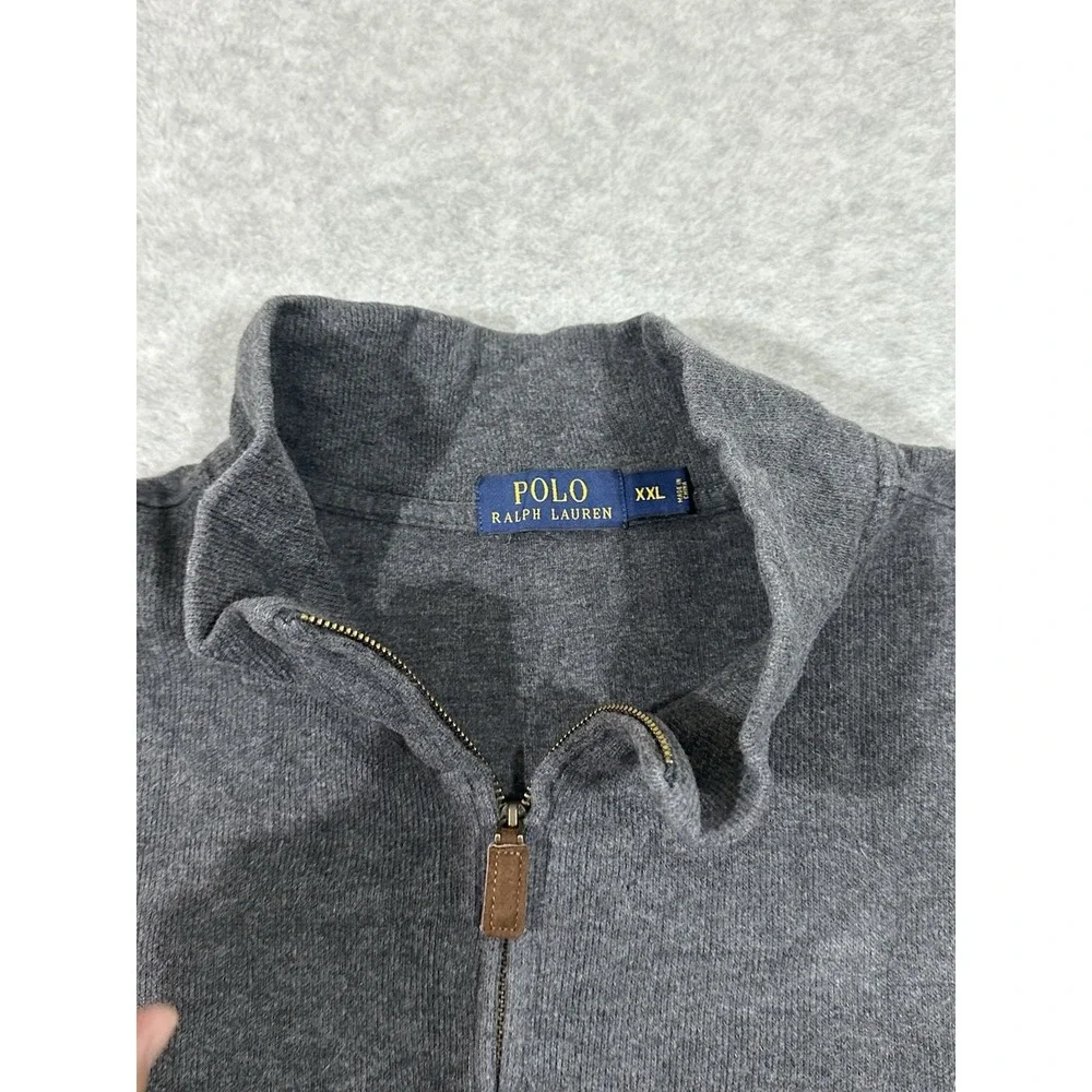 Polo Ralph Lauren Men's Size 2xLarge Grey‎  Long Sleeve 1/4 Zip Pullover